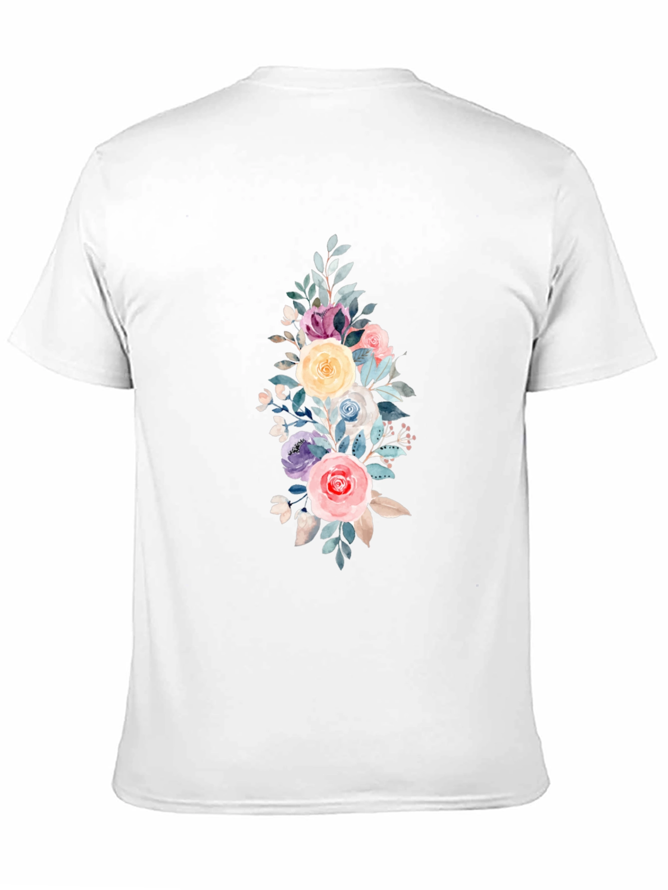 Black Floral Bouquet Graphic T-Shirt - Stylish Men's Tee view 11