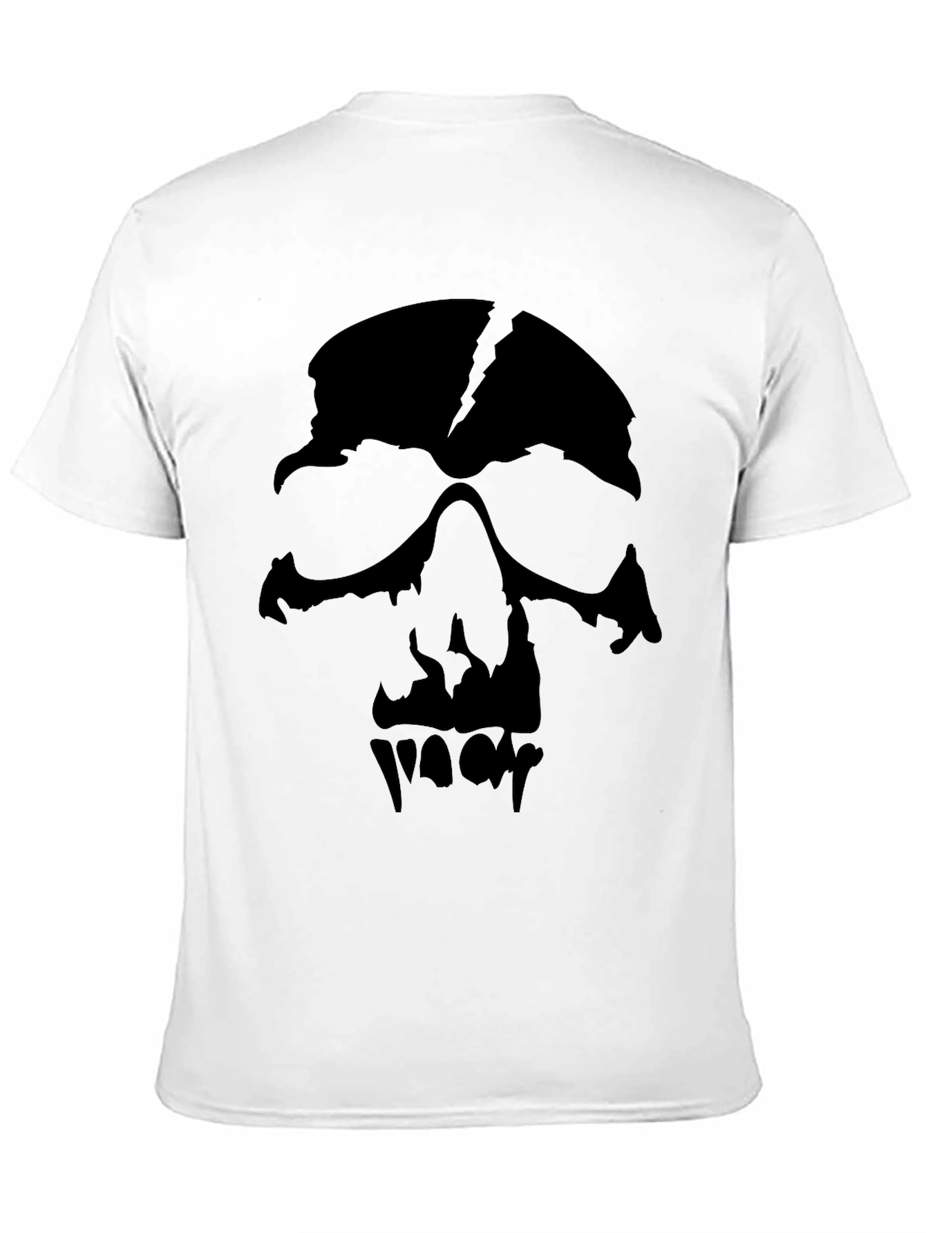 Black Men's Black Graphic Skull T-Shirt view 11
