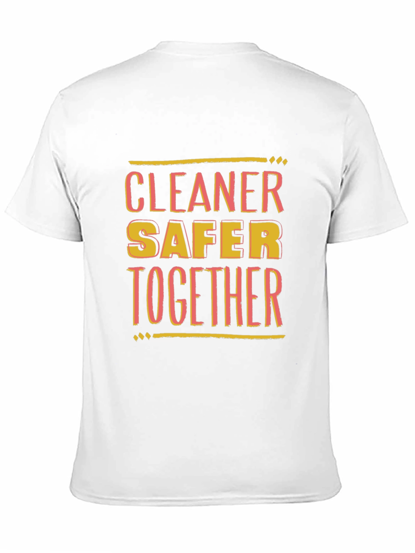 Black Cleaner Safer Together Black Graphic T-Shirt view 11