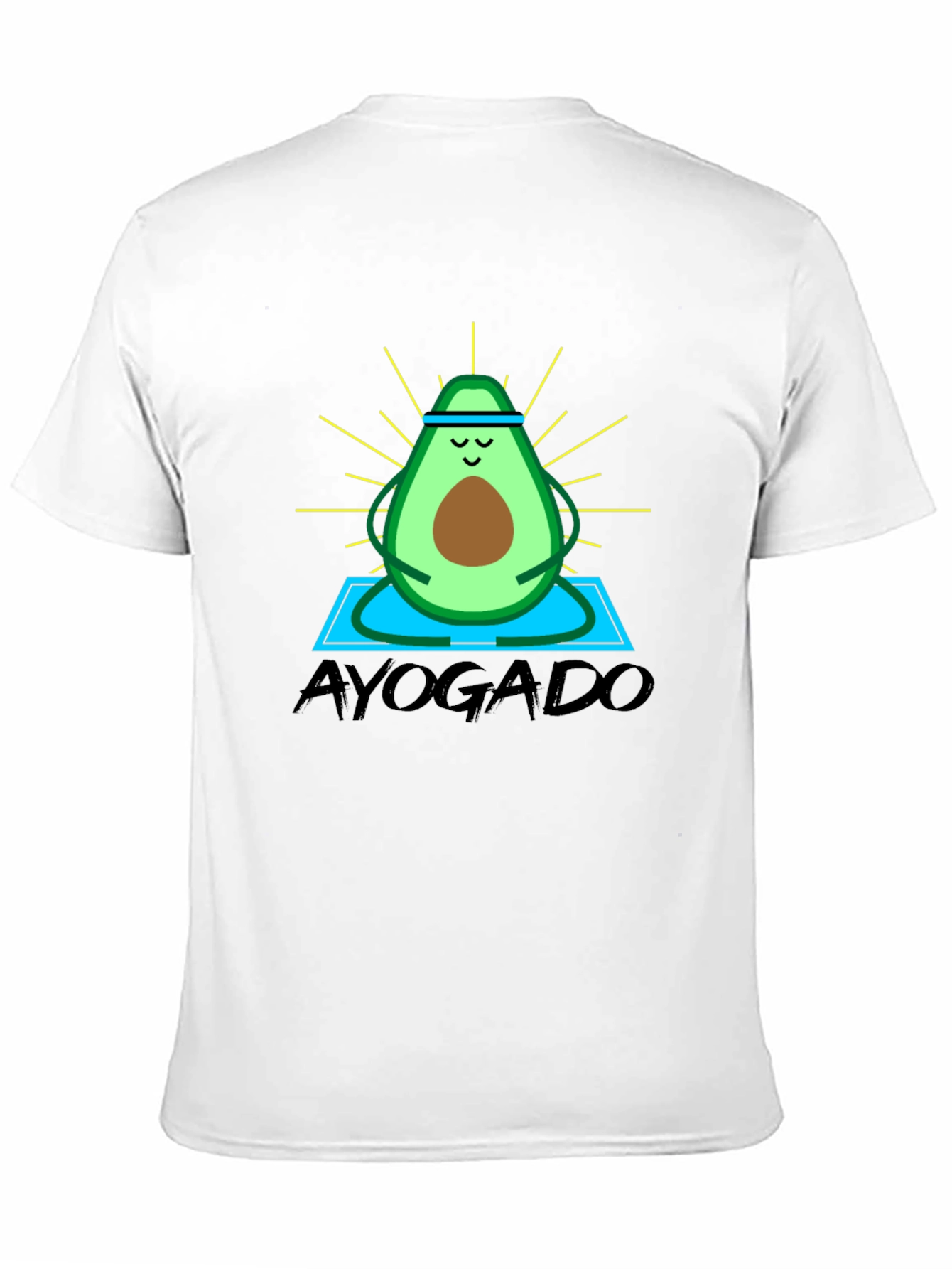 Black Ayogado Yoga Avocado Graphic T-Shirt view 11
