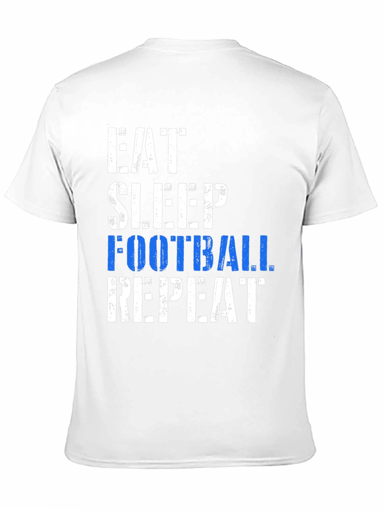 Black Eat Sleep Football Repeat Black T-Shirt view 11