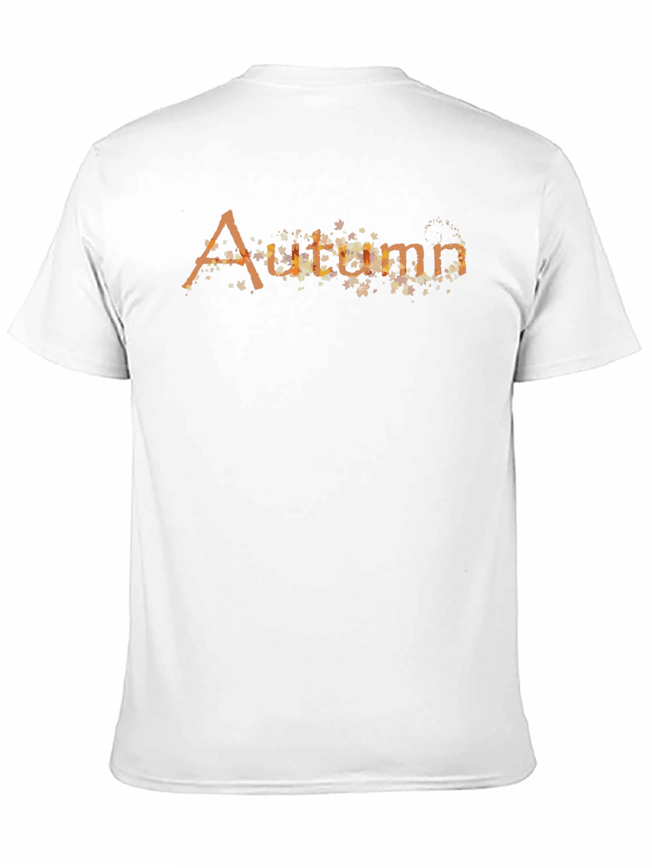 Autumn Leaves Graphic Print Men's Black T-Shirt - 11