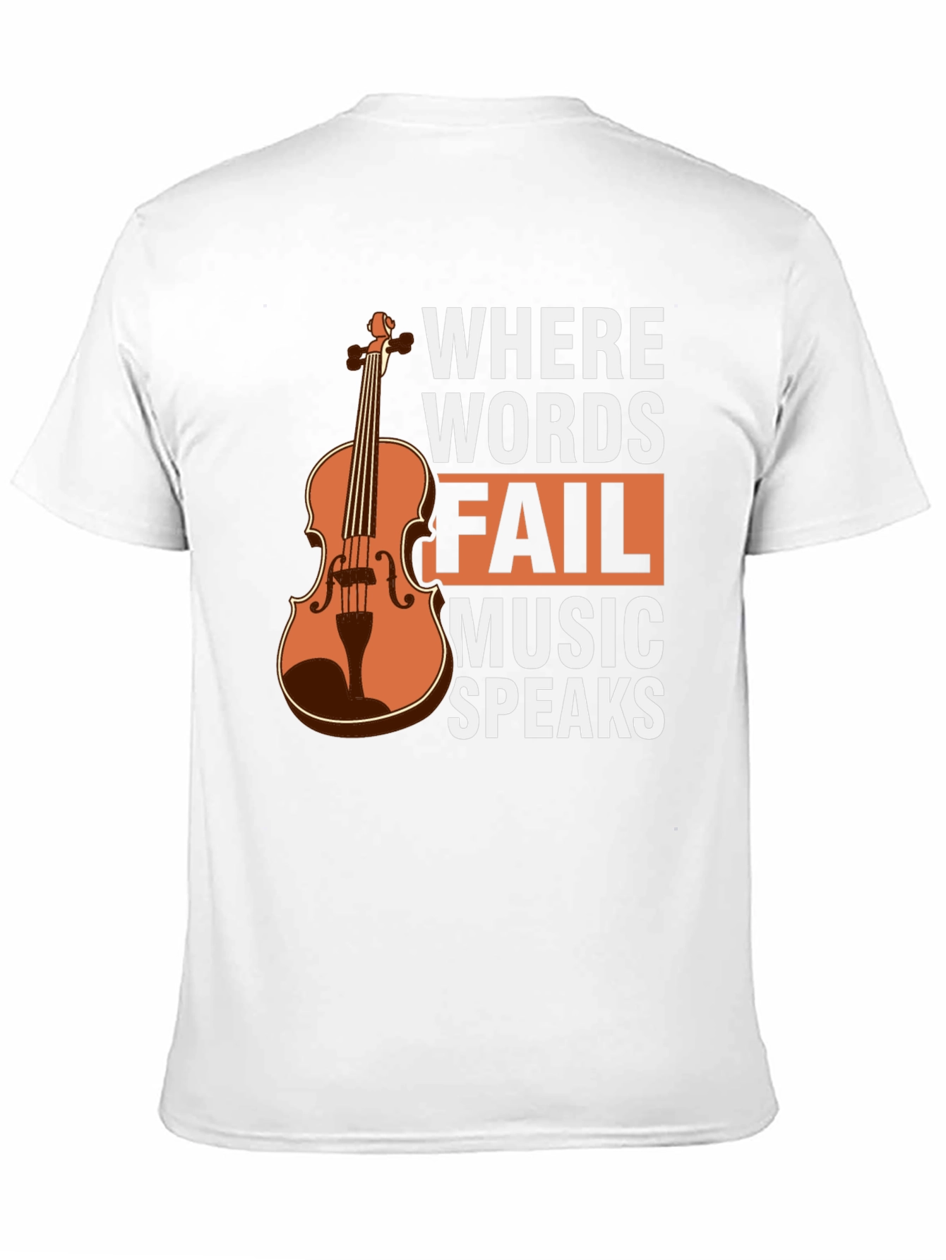 Black Music Speaks T-Shirt - Violin Graphic Tee view 11