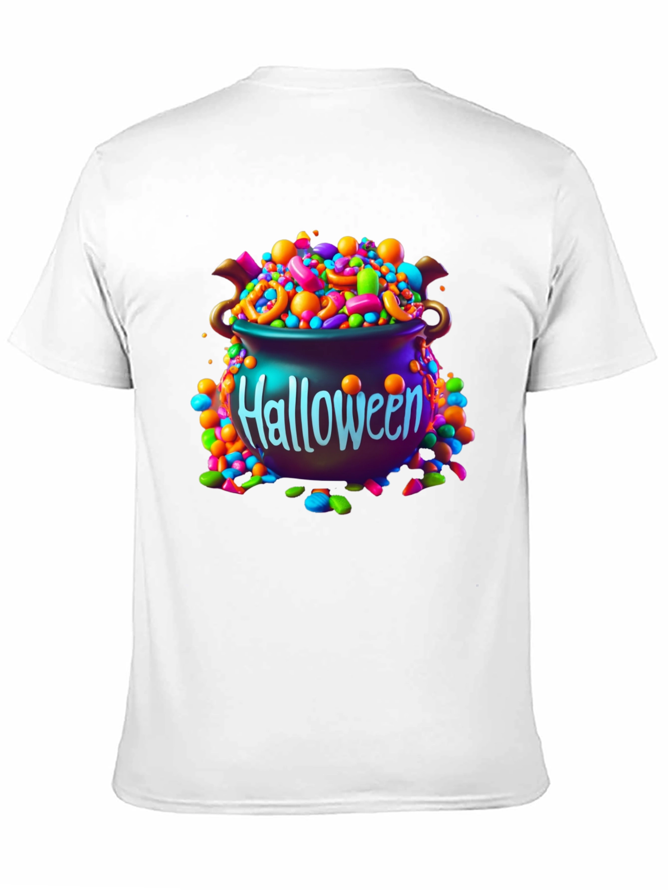 Black Halloween Candy Cauldron Graphic Tee view 11