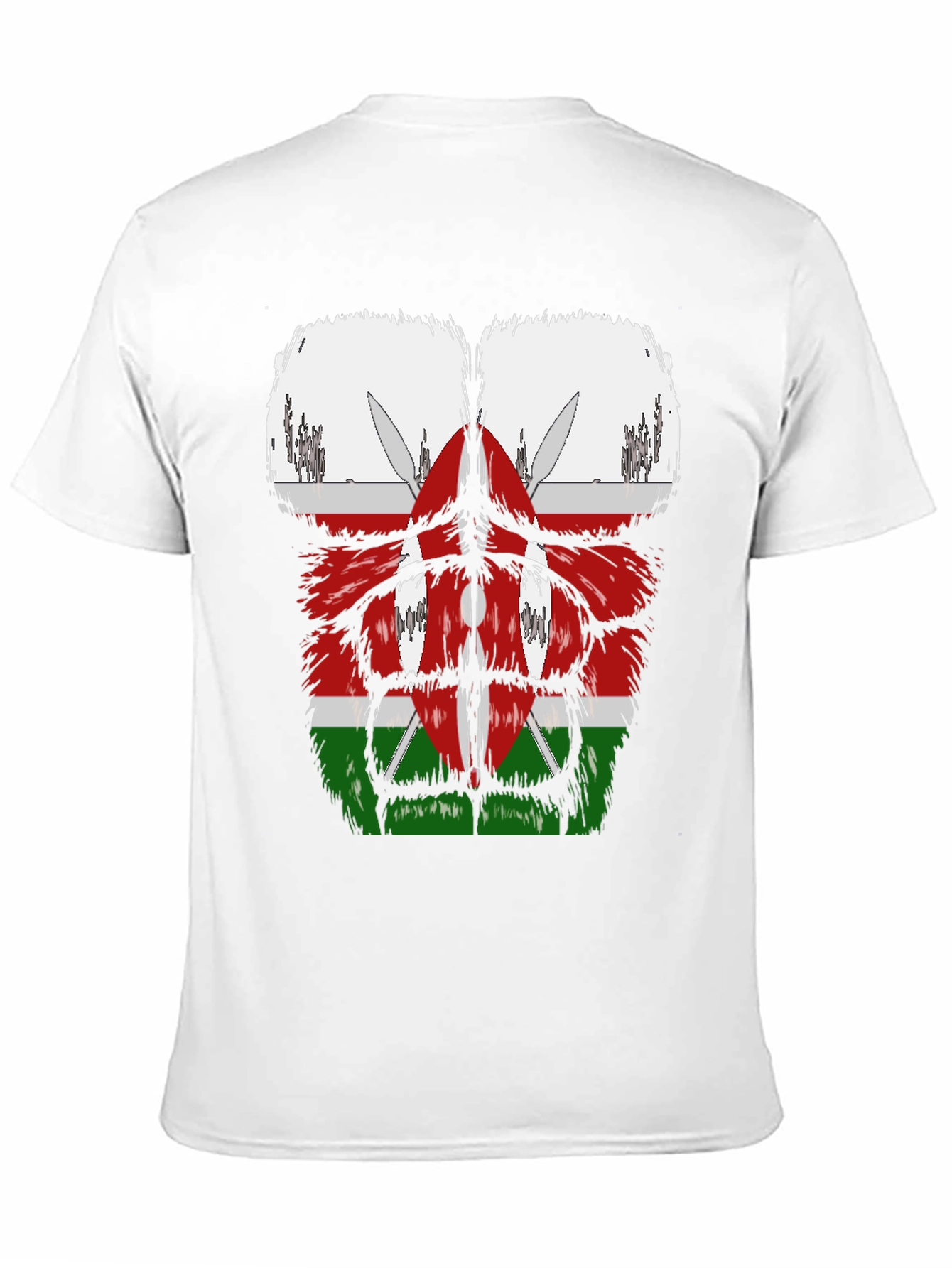 Kenya Flag Chest T-Shirt - Patriotic Pride - 11