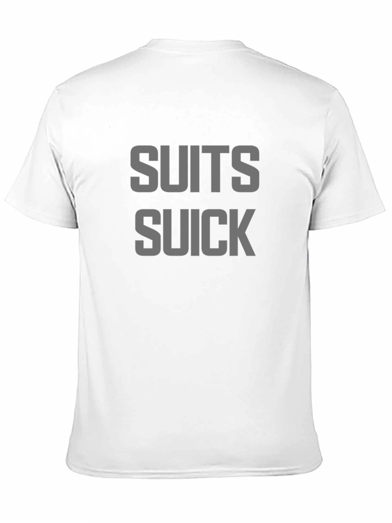 Black Suits Suick Funny Graphic Tee - Black Cotton T-Shirt view 11