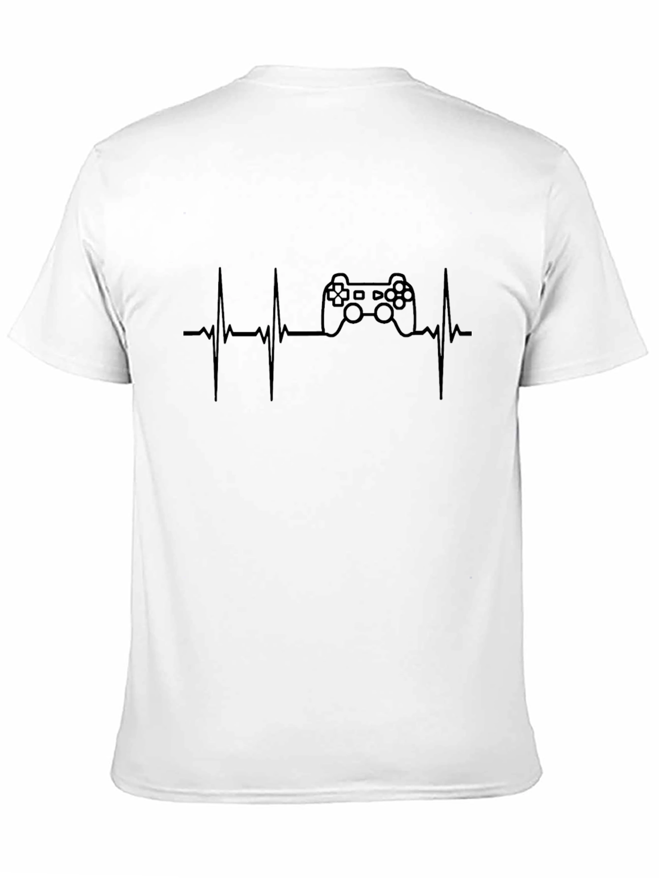 Black Gamer Heartbeat T-Shirt - Black Graphic Tee view 11