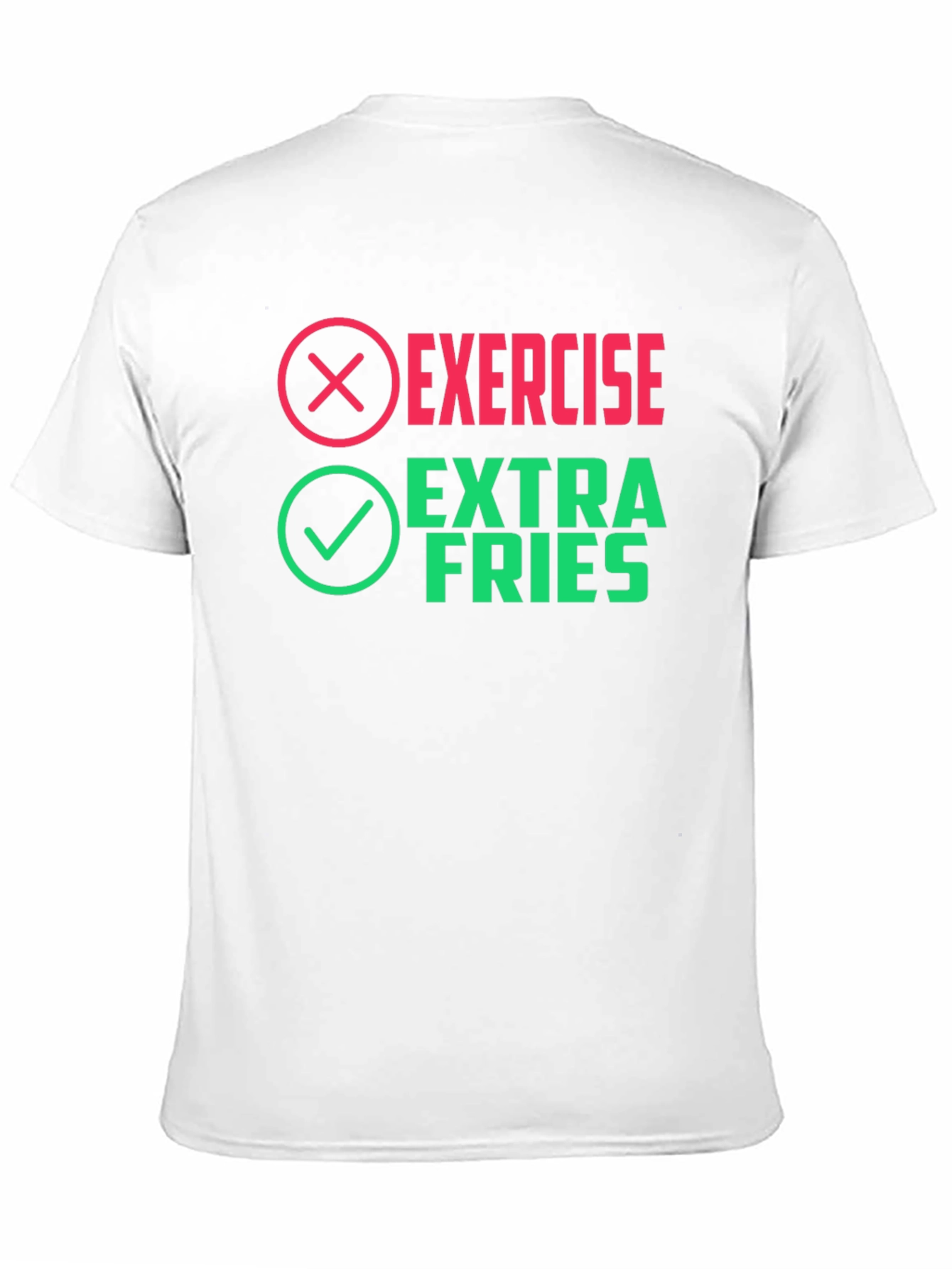 Black Exercise? Extra Fries! Novelty Graphic Tee view 11