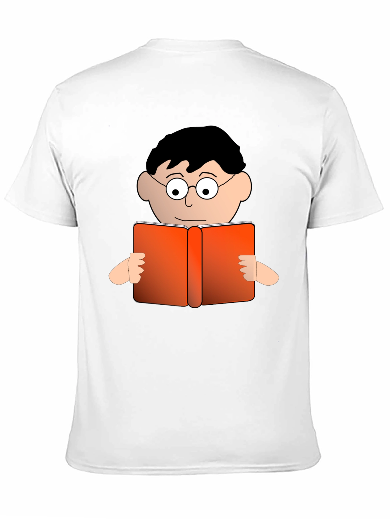 Black Cartoon Reader Black T-Shirt view 11
