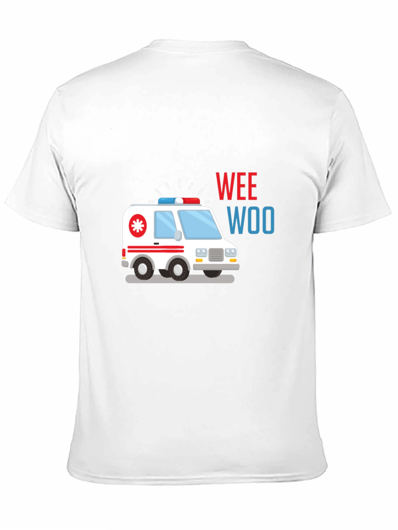 Black Ambulance Wee Woo Graphic T-Shirt - Black view 11
