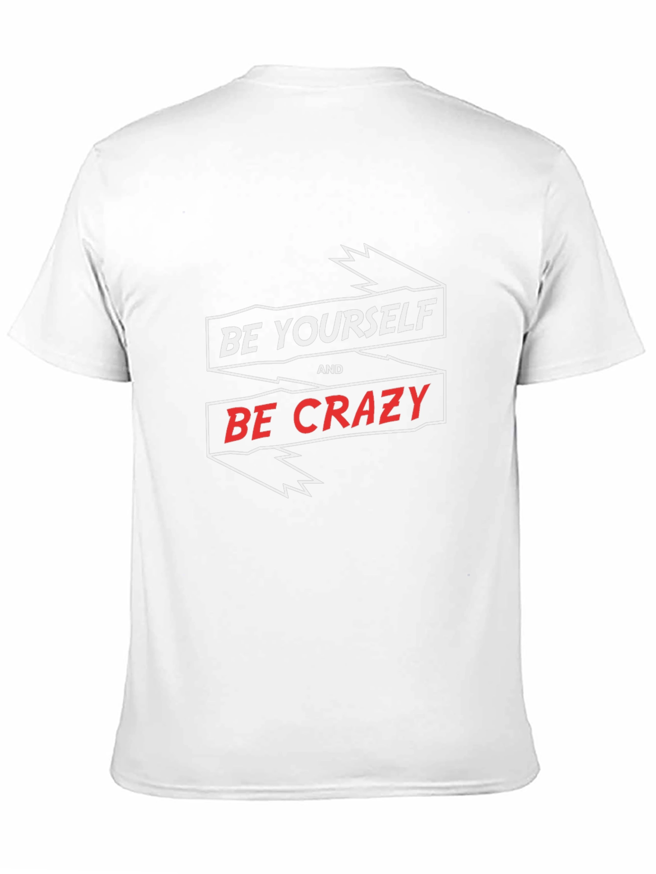 Black Be Yourself and Be Crazy Graphic Tee - Men's Black T-Shirt view 11