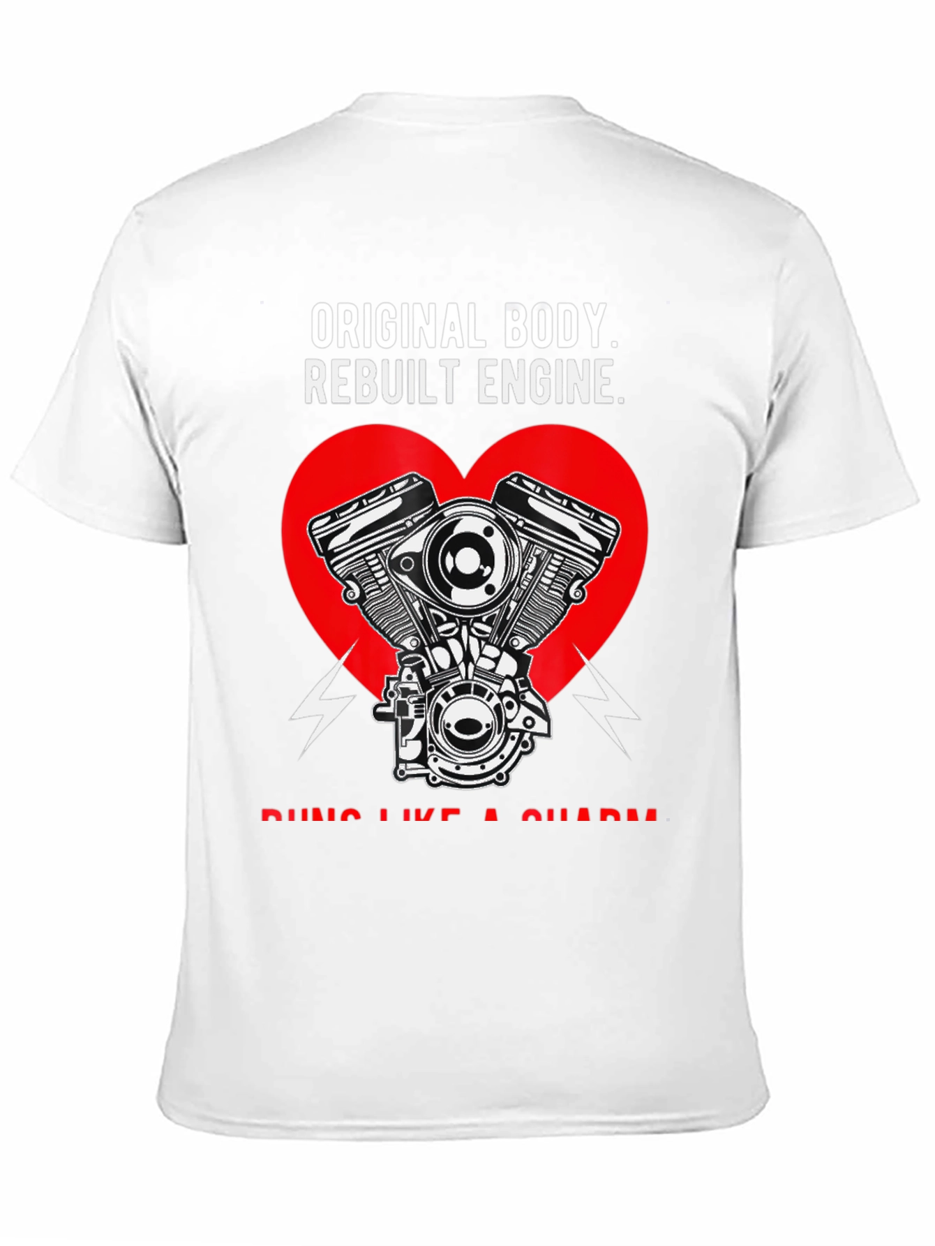 Black Original Body Rebuilt Engine Men's Tee view 11
