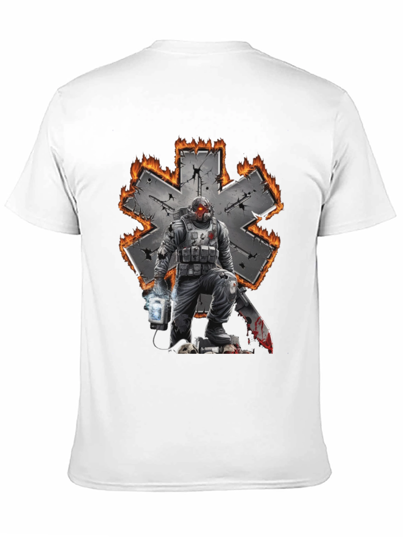 Black Paramedic Star of Life T-Shirt view 11