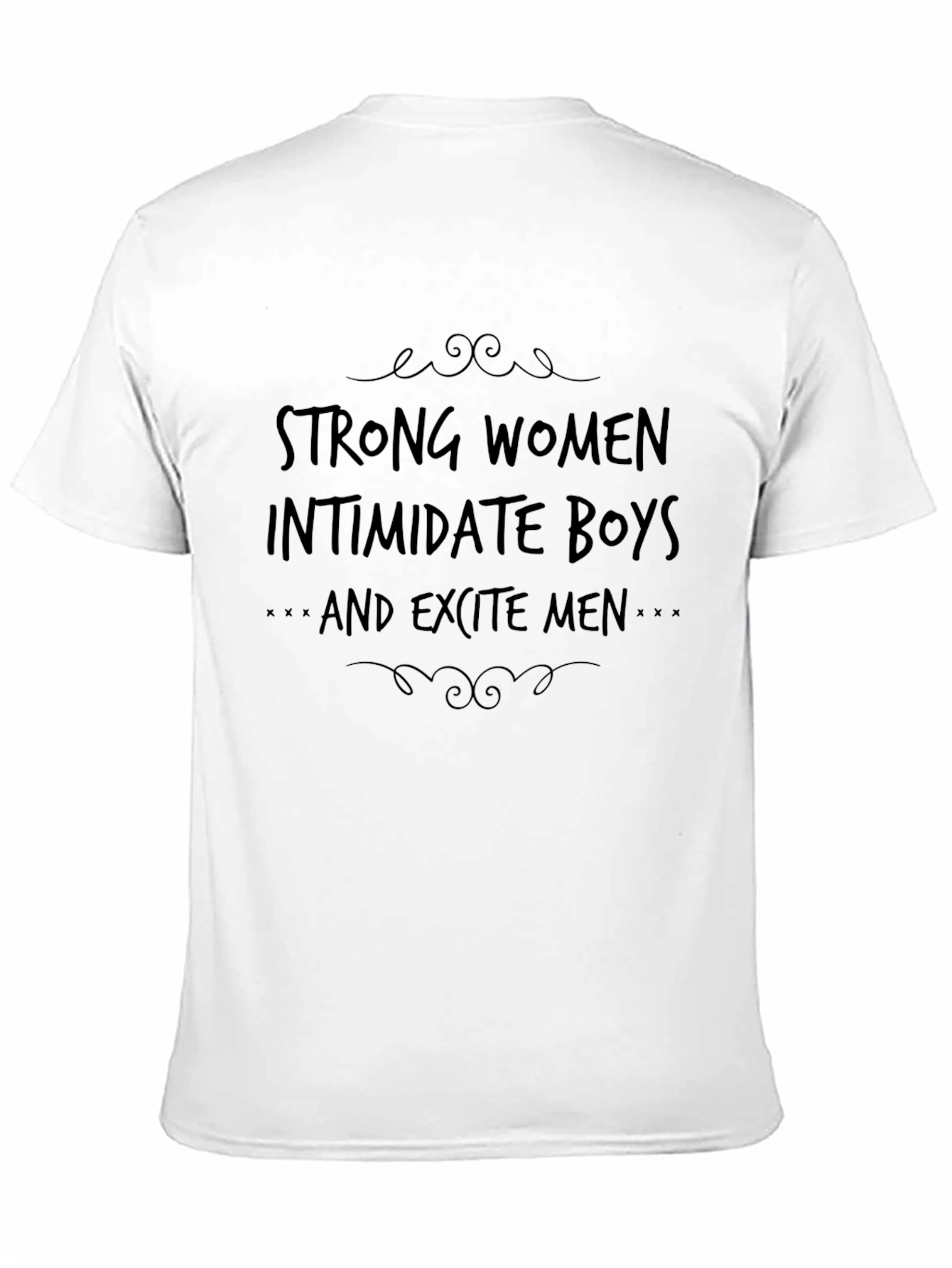 Black Strong Women Slogan Graphic Tee - Black view 11