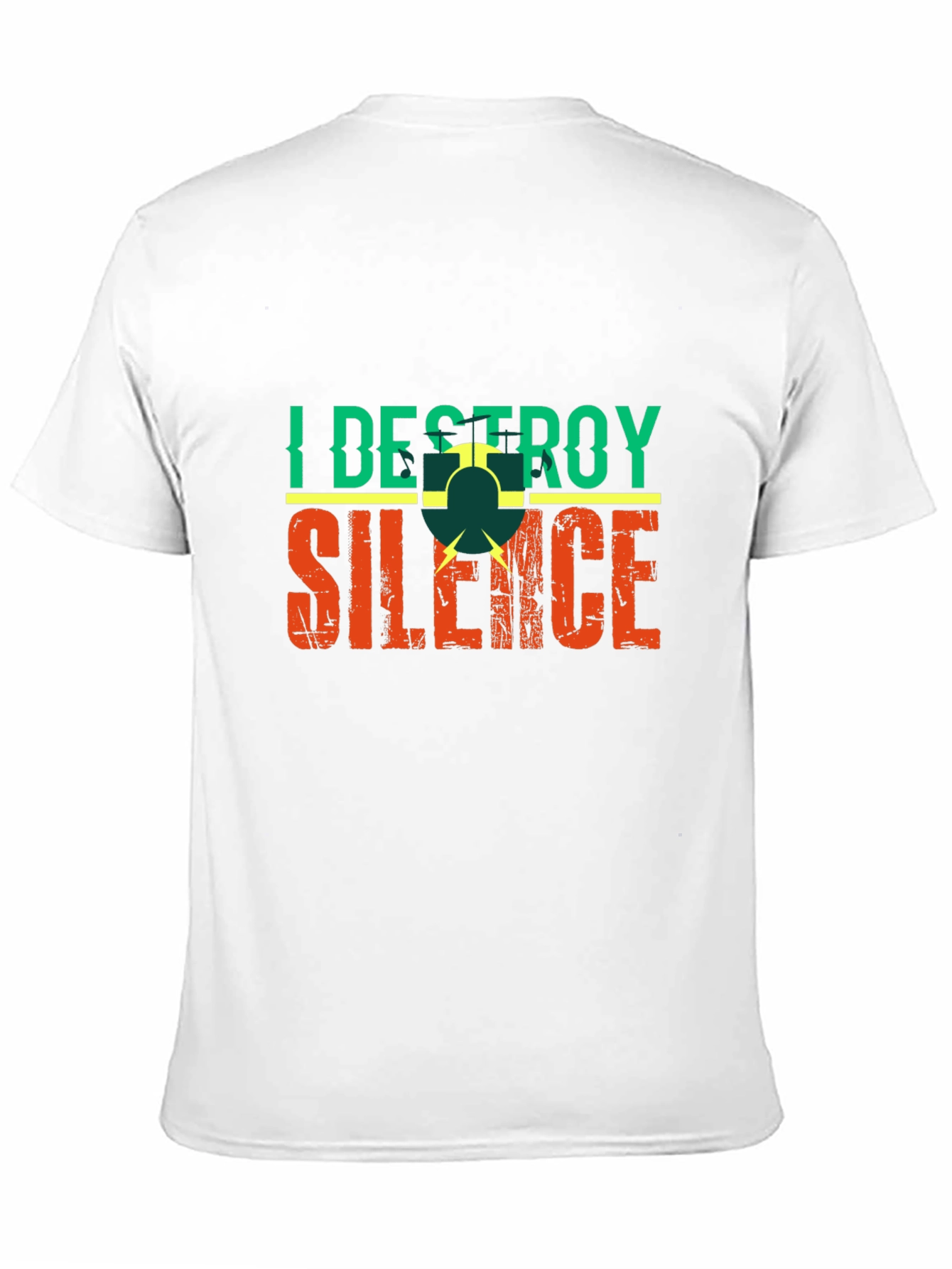 Black I Destroy Silence T-Shirt view 11