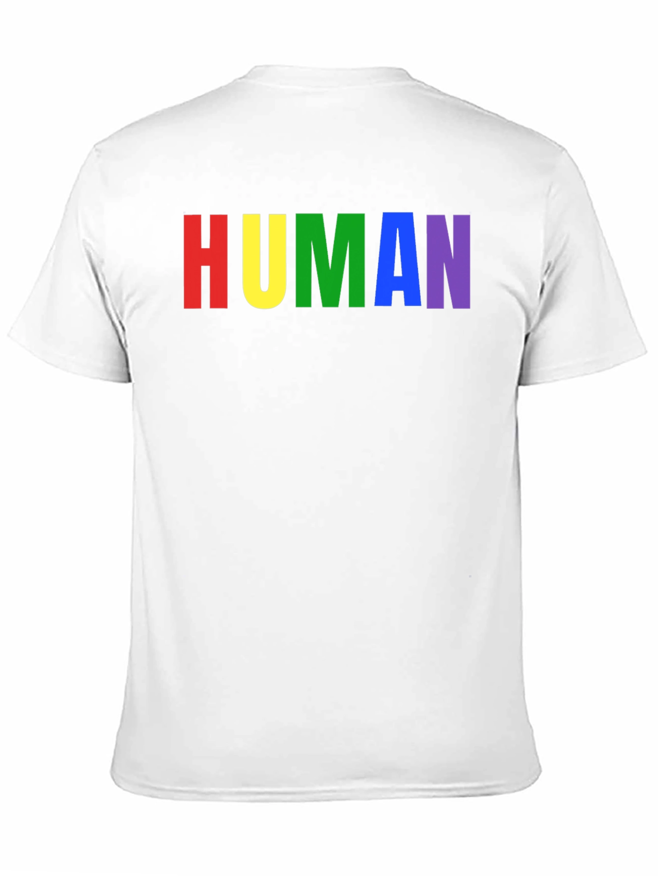 Black HUMAN Rainbow Pride T-Shirt - Black view 11
