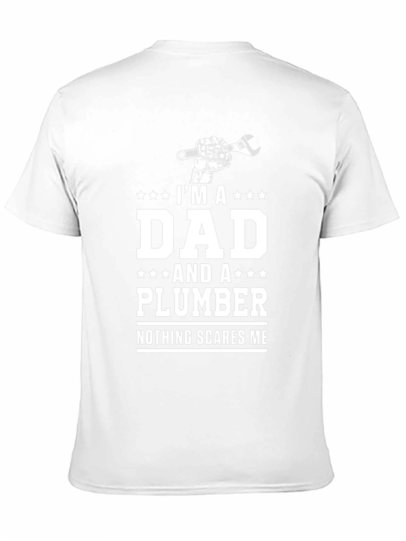 Black Dad Plumber T-Shirt - Nothing Scares Me! view 11