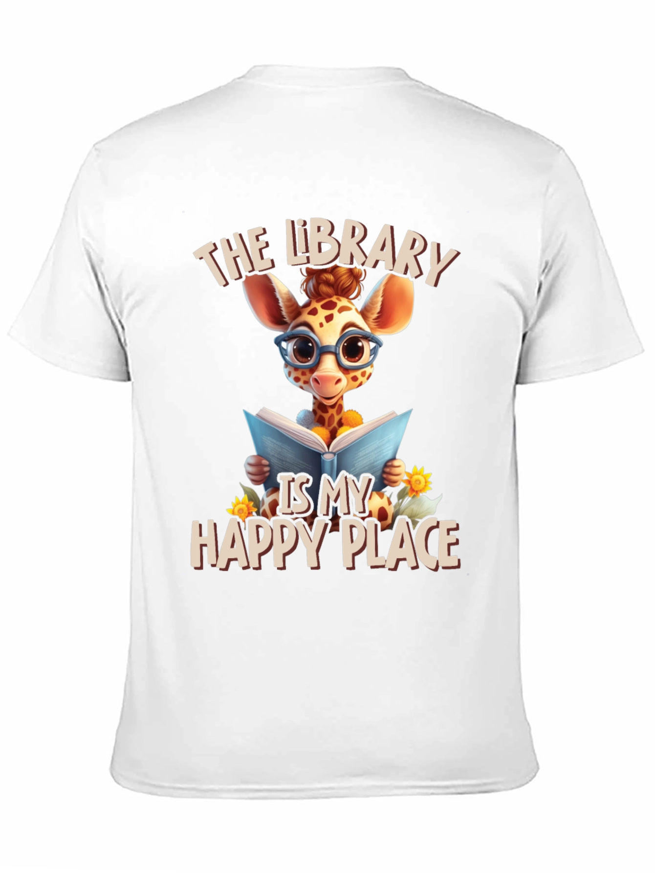 Black Library Giraffe T-Shirt - Book Lover Tee view 11