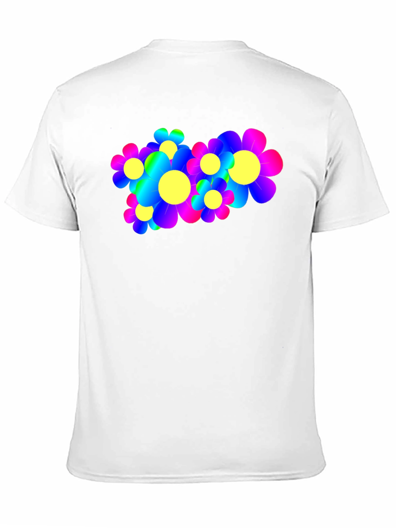 Black Psychedelic Flower Power Graphic Tee view 11