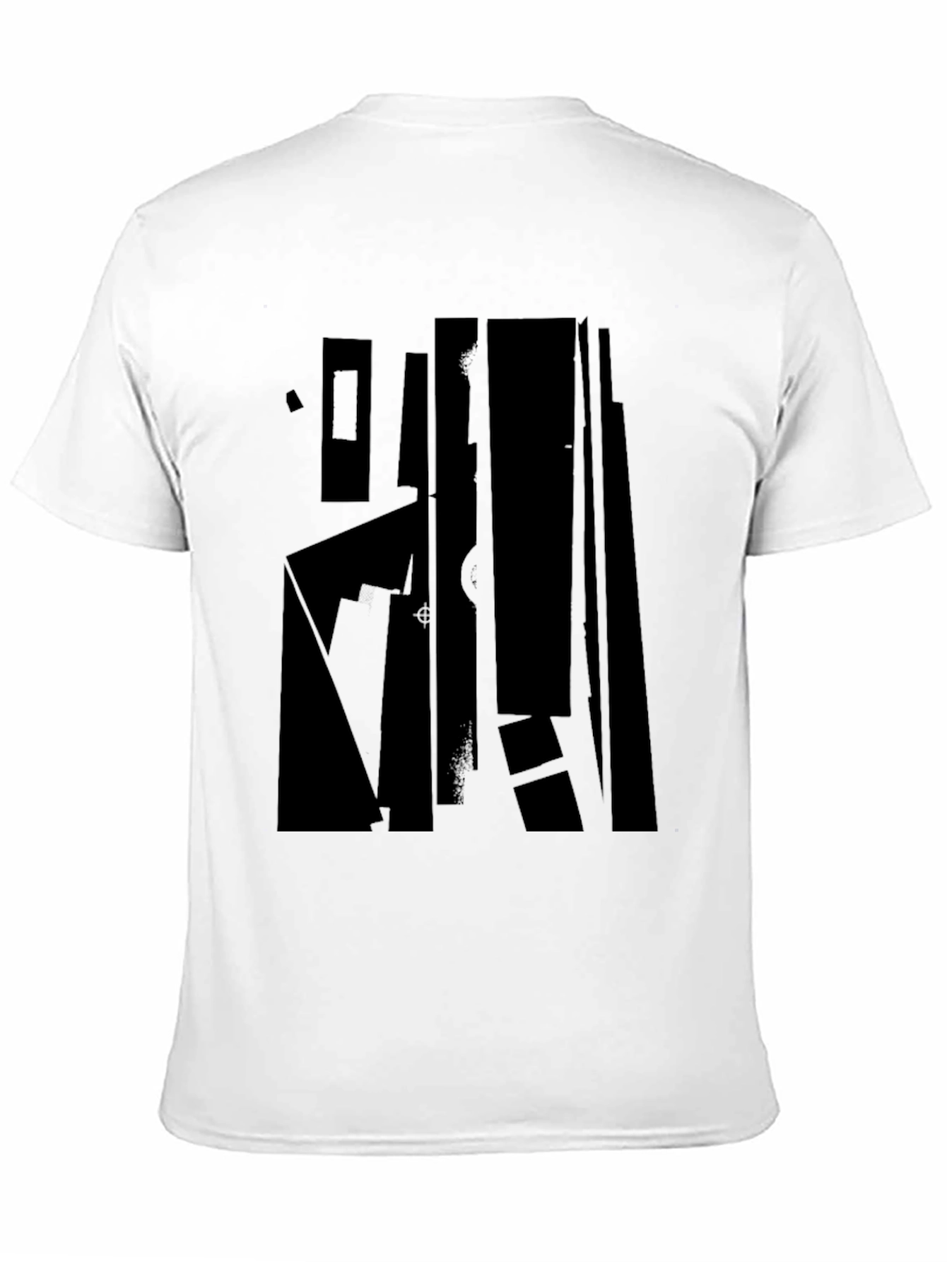 Black Abstract Graphic Black T-Shirt - Modern Minimalist Design view 11
