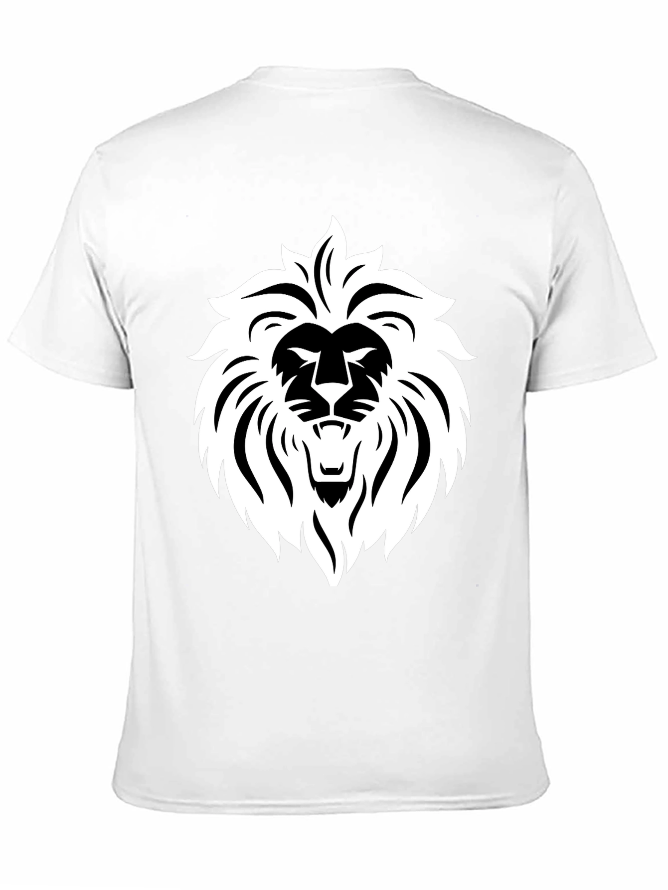 Black Bold Lion Graphic Tee - Black Cotton Blend view 11