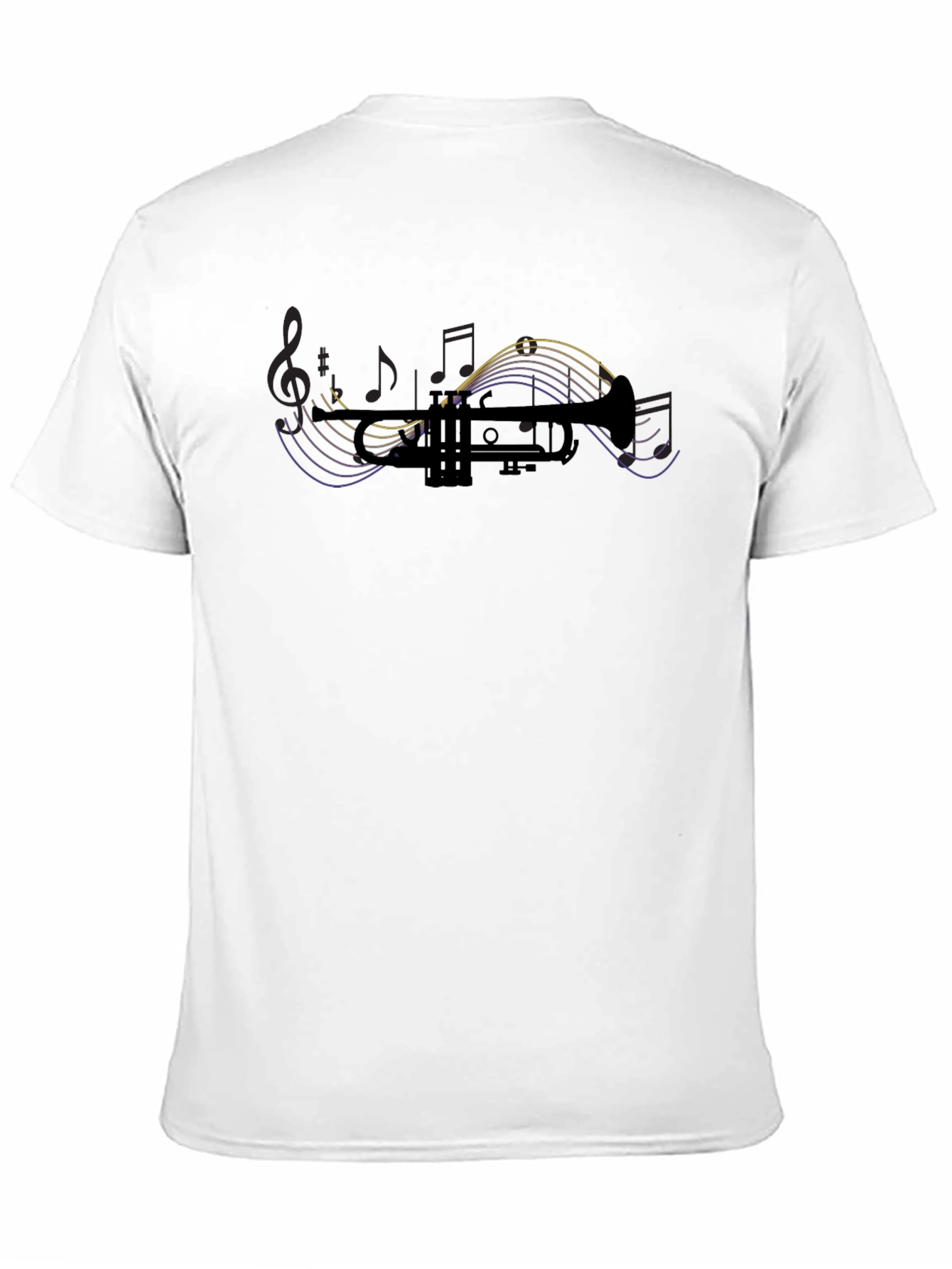 Black Music Lover Trumpet Graphic Black Tee view 11