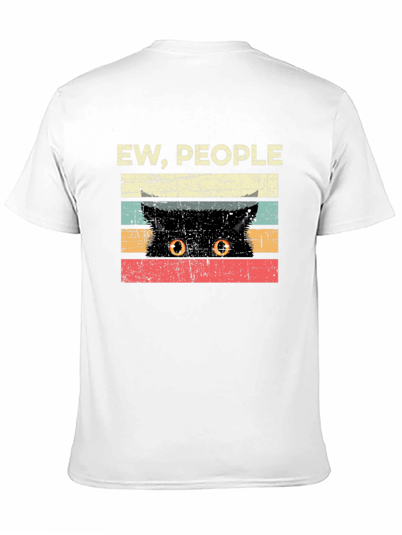 Black Ew People Cat Graphic Tee - Novelty T-Shirt view 11