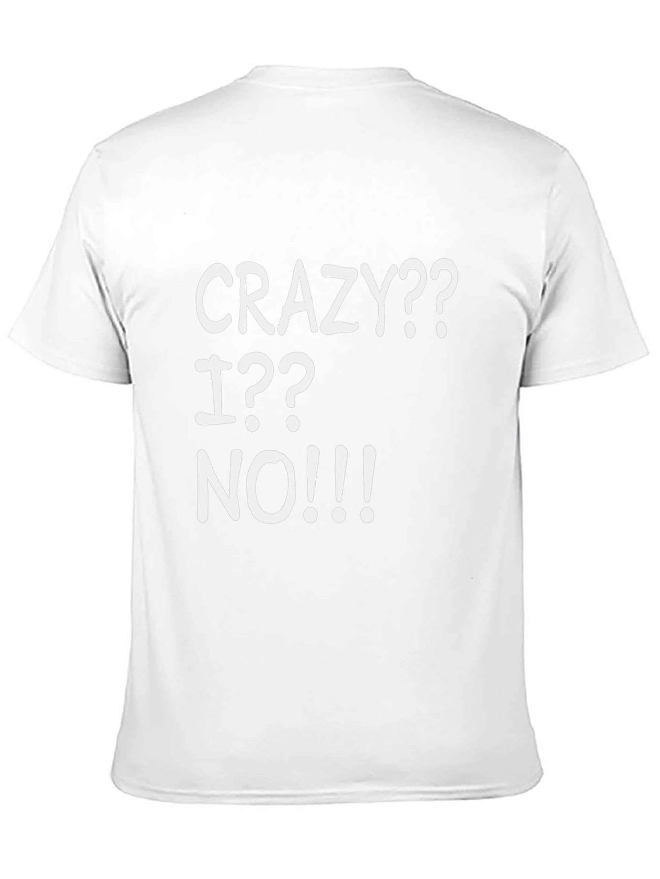 Black Crazy? I? No!!! Graphic T-Shirt - Black view 11