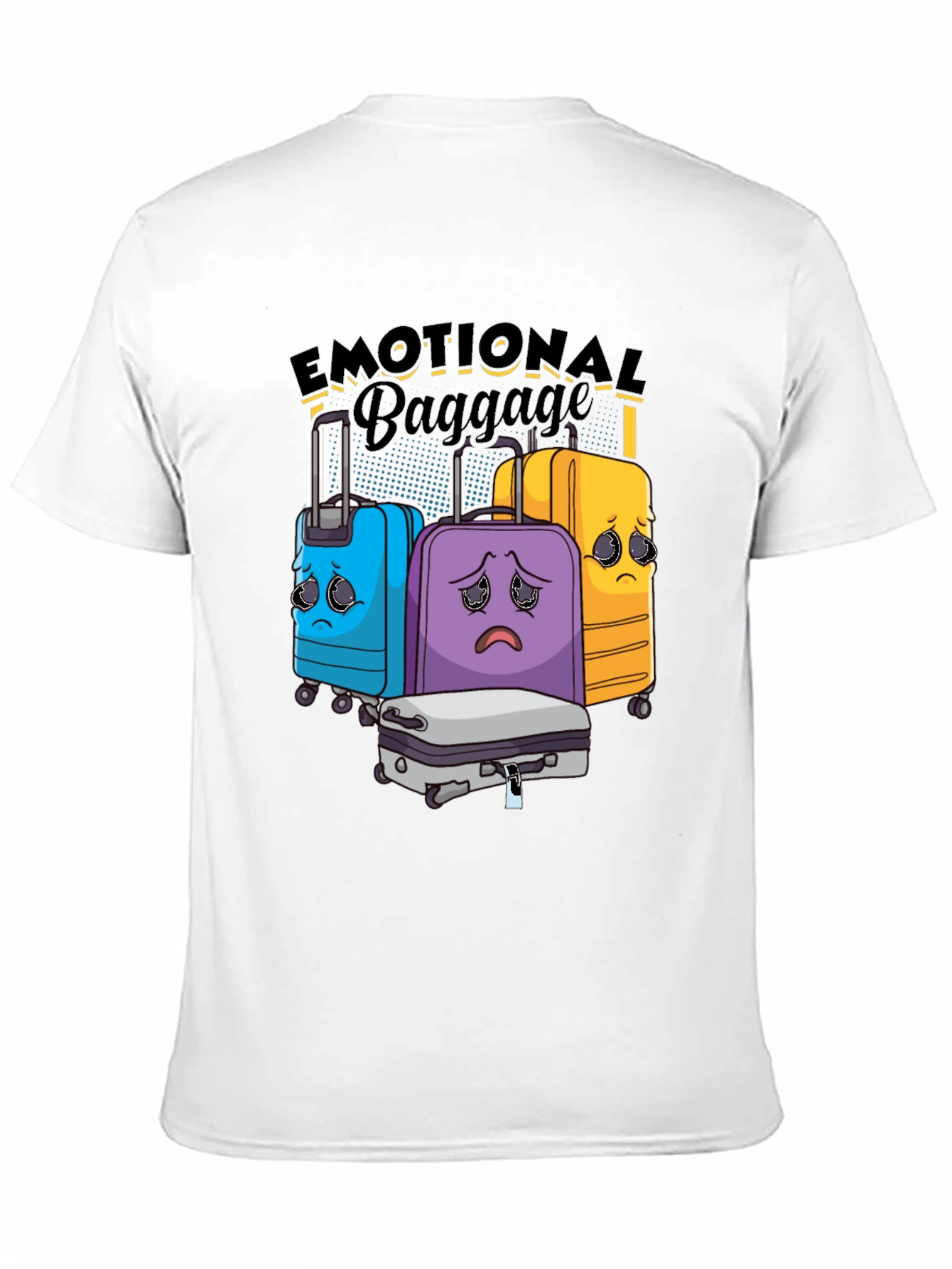 Black Emotional Baggage Graphic T-Shirt view 11