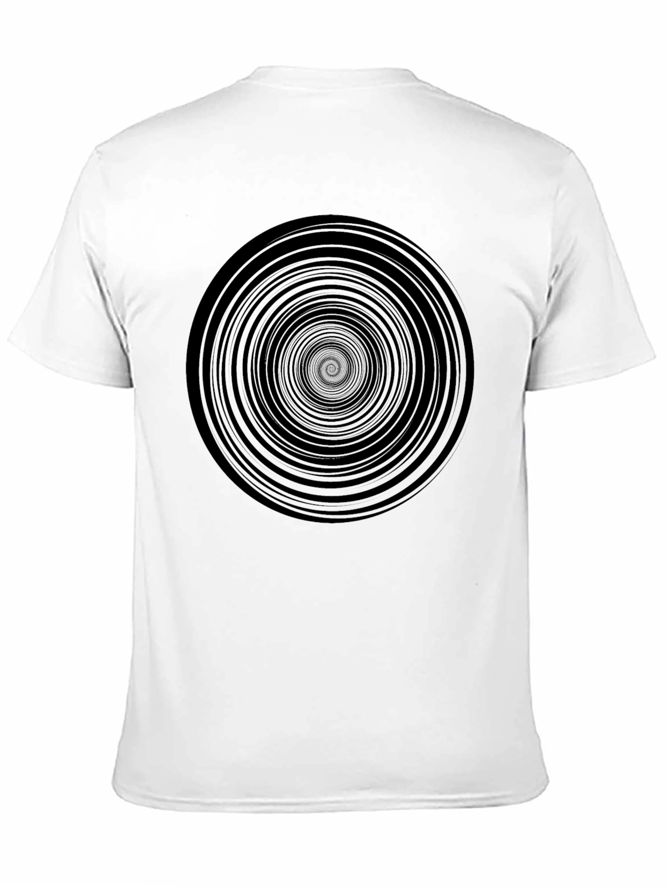 Black Hypnotic Spiral Black Graphic Tee - Men's Casual T-Shirt view 11