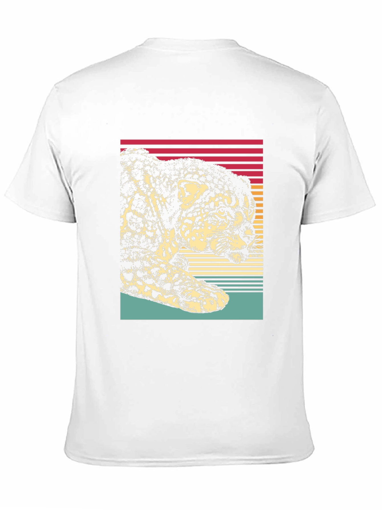 Black Retro Jaguar Graphic Tee - Black Cotton Blend view 11