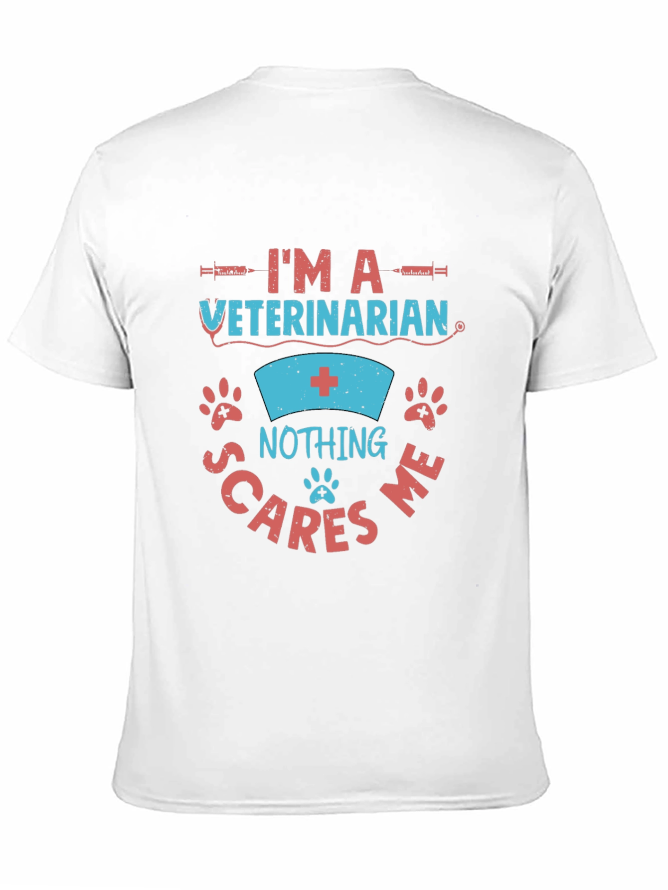 Black Veterinarian Nothing Scares Me Graphic T-Shirt view 11