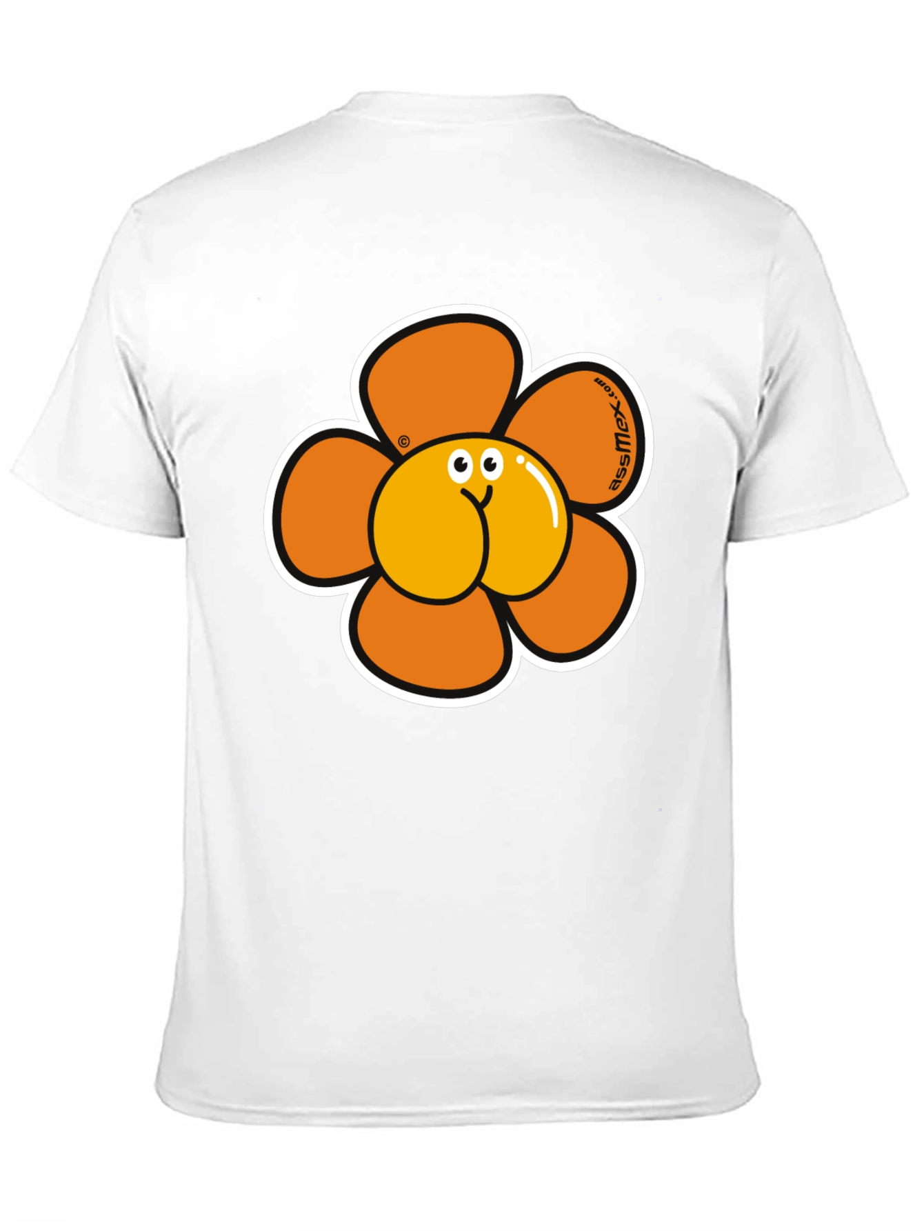 Black Novelty Ass Flower Graphic Tee - Black T-Shirt view 11