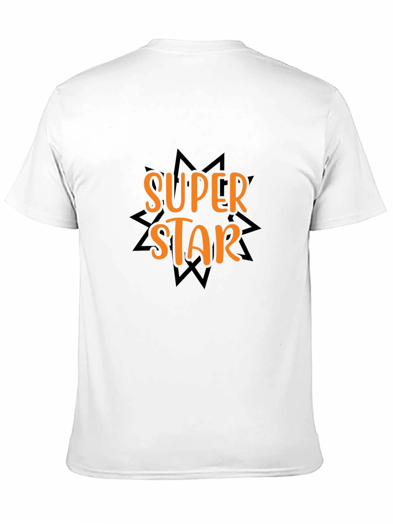 Black Super Star Graphic Tee - Black Cotton T-Shirt view 11