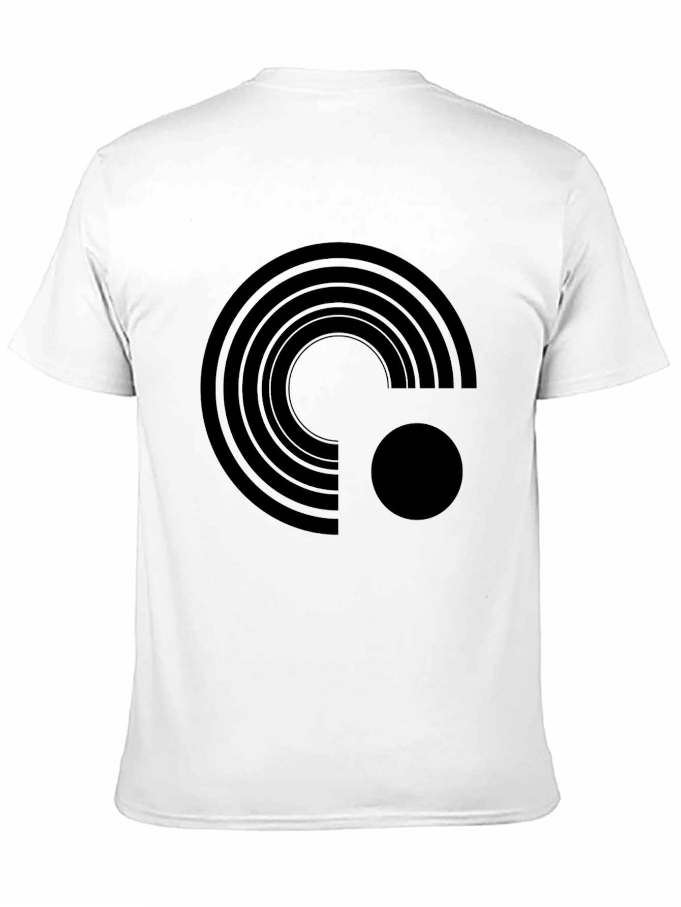 Black Modern Graphic Tee - Black Minimalist Design view 11
