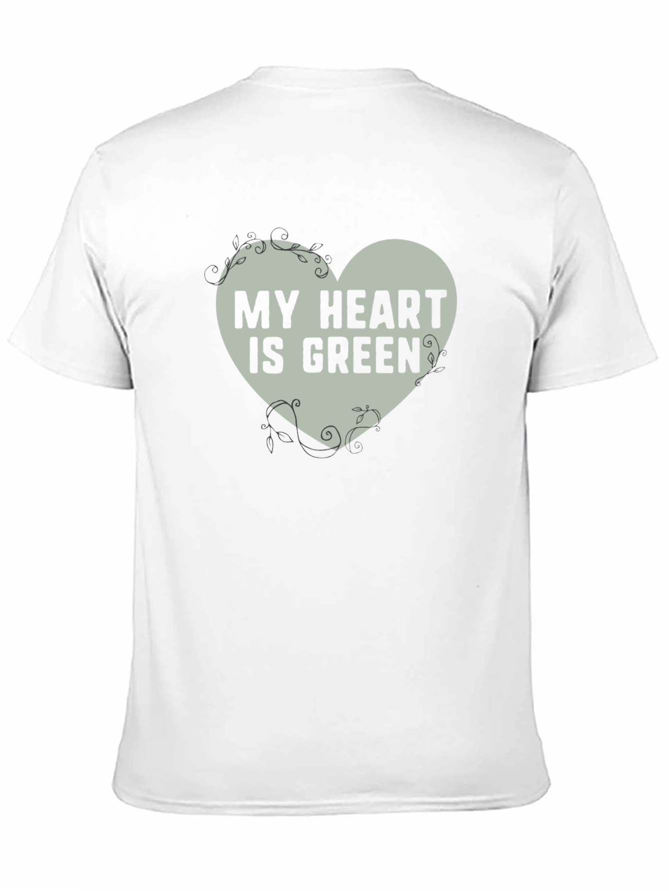 Black My Heart Is Green Graphic Tee - Eco Friendly Shirt view 11