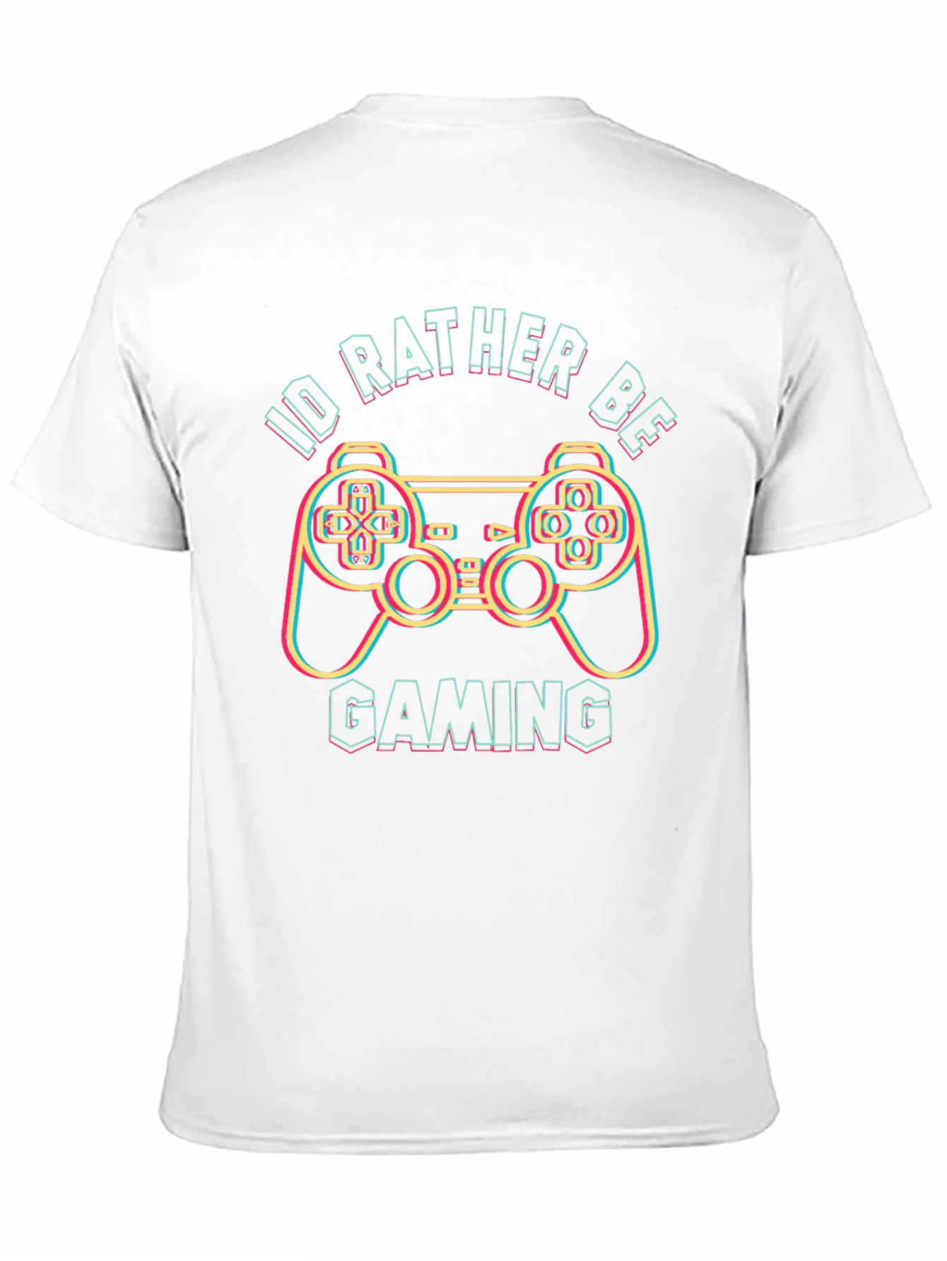 Black I'd Rather Be Gaming T-Shirt - Gamer Gift view 11