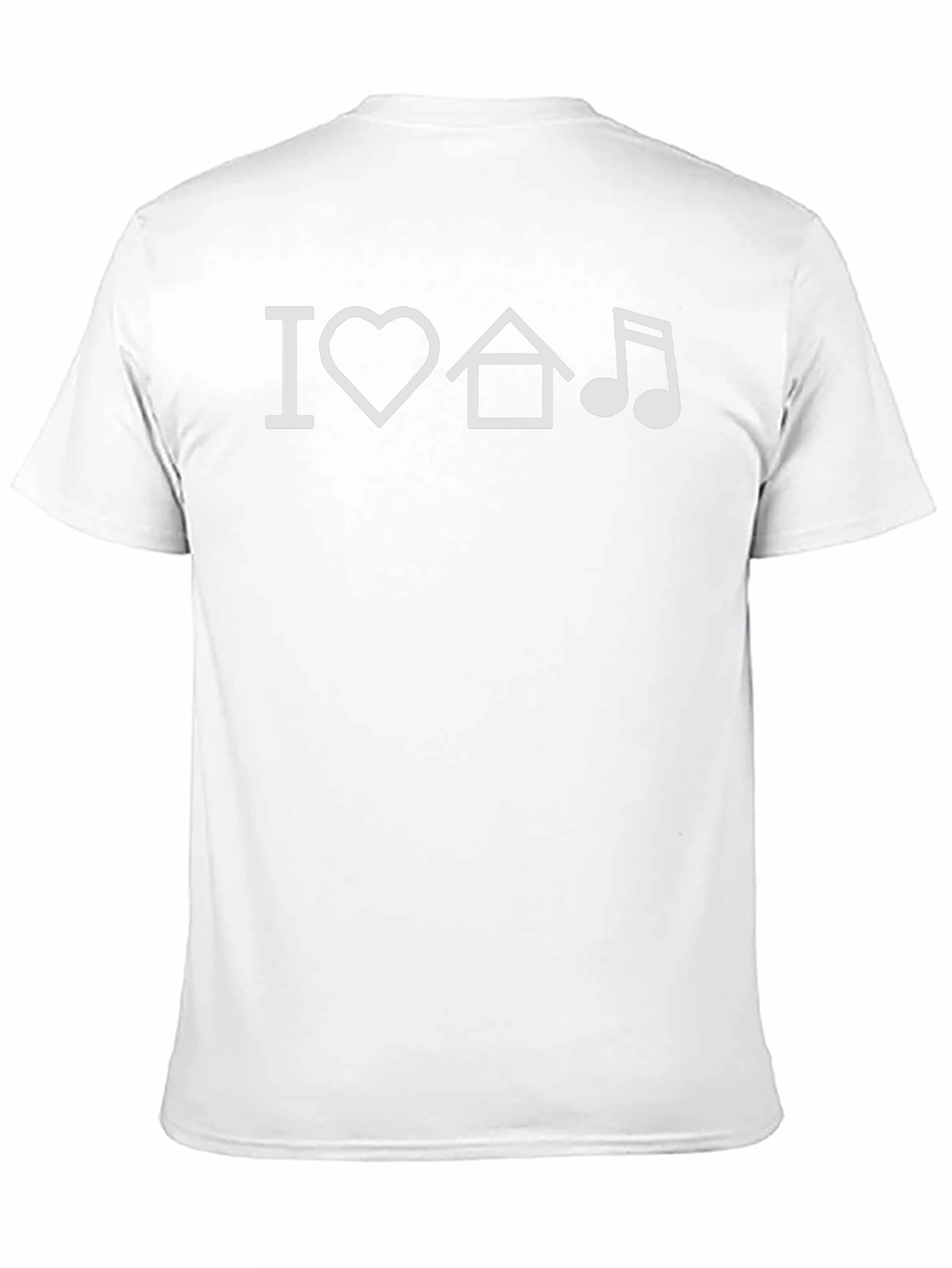 Black I Love House Music Graphic T-Shirt view 11