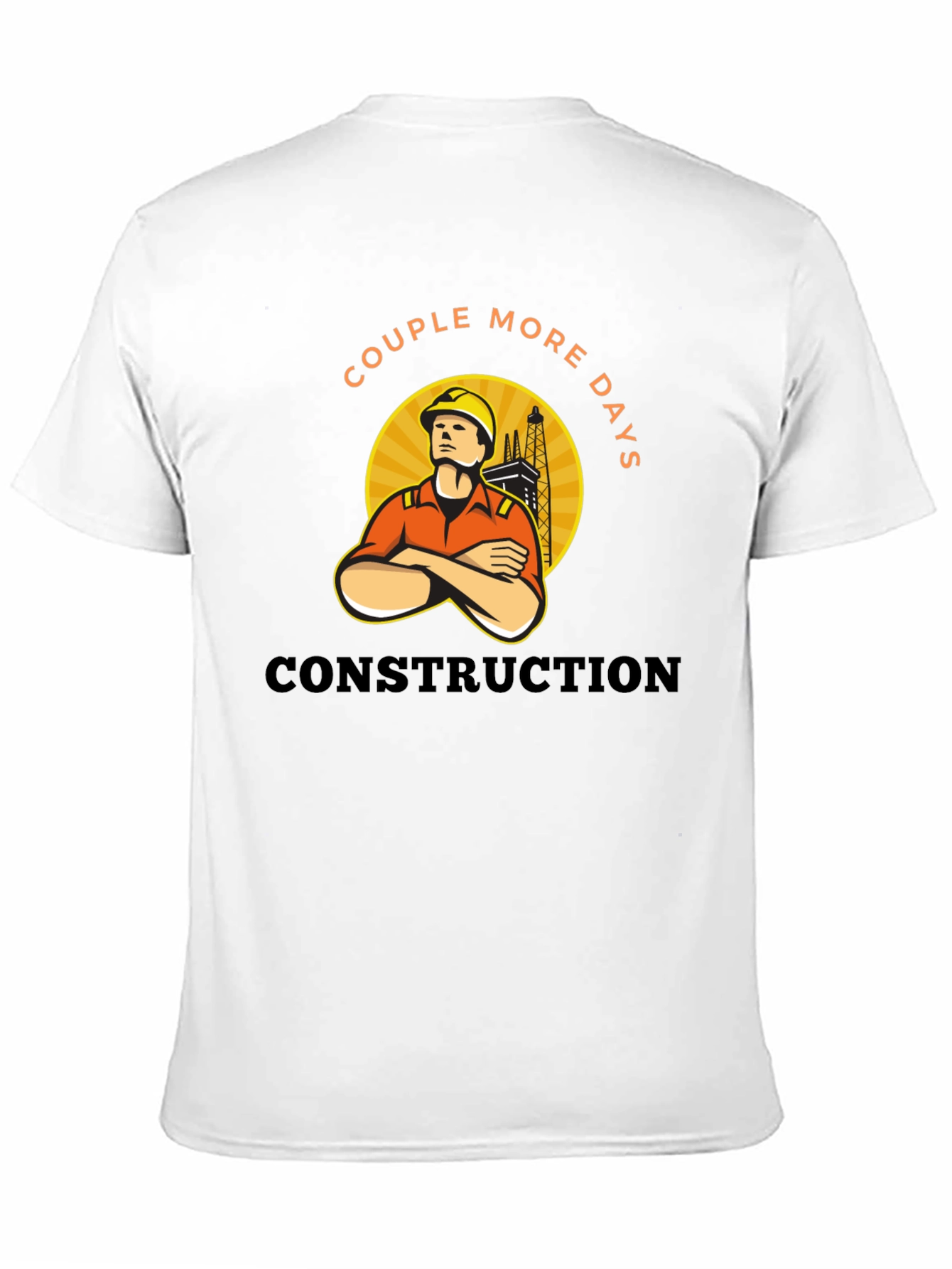 Black Construction Worker Tee - Couple More Days view 11