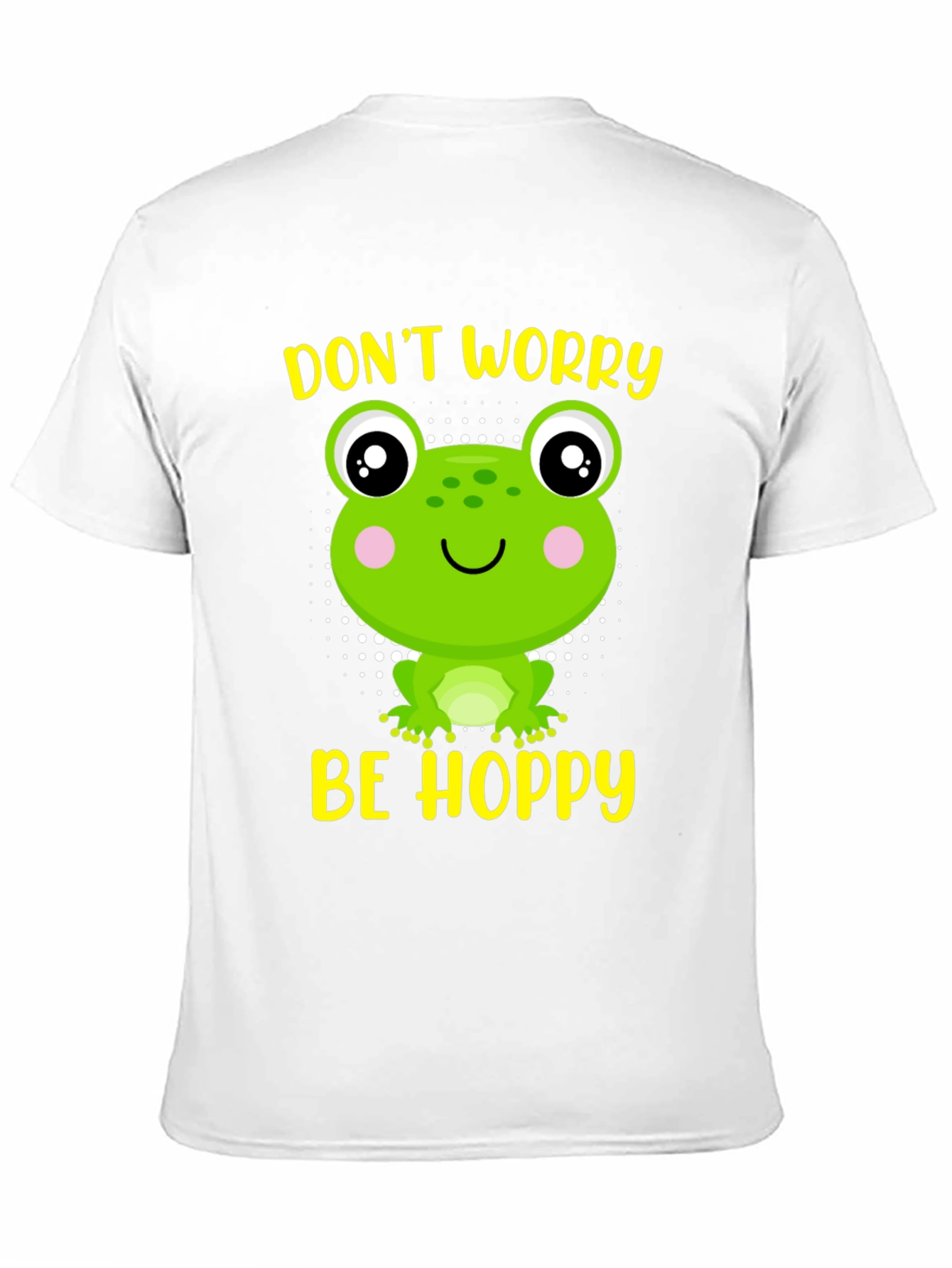 Black Don't Worry Be Hoppy Frog Graphic Tee view 11