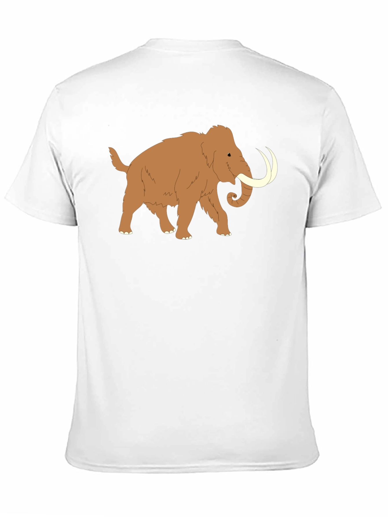 Black Woolly Mammoth Graphic Tee - Black Cotton T-Shirt view 11