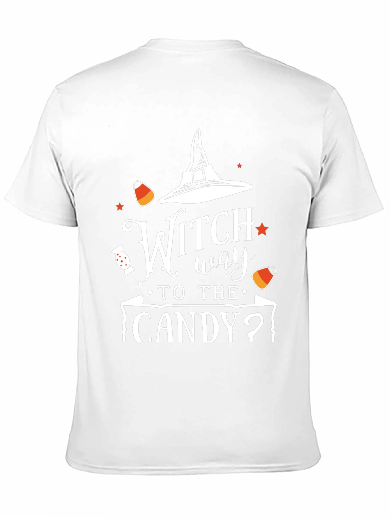 Black Witch Way to the Candy? Halloween T-Shirt view 11