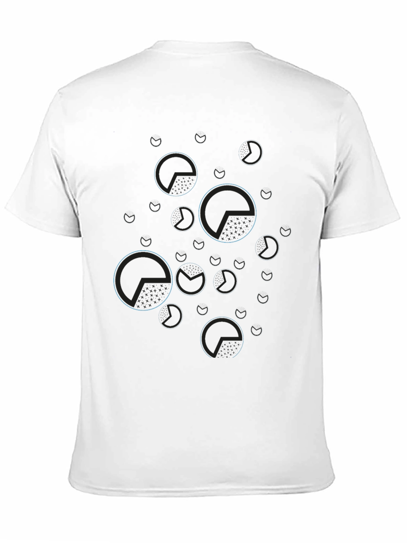 Black Geometric Pattern Black T-Shirt - Modern Style view 11