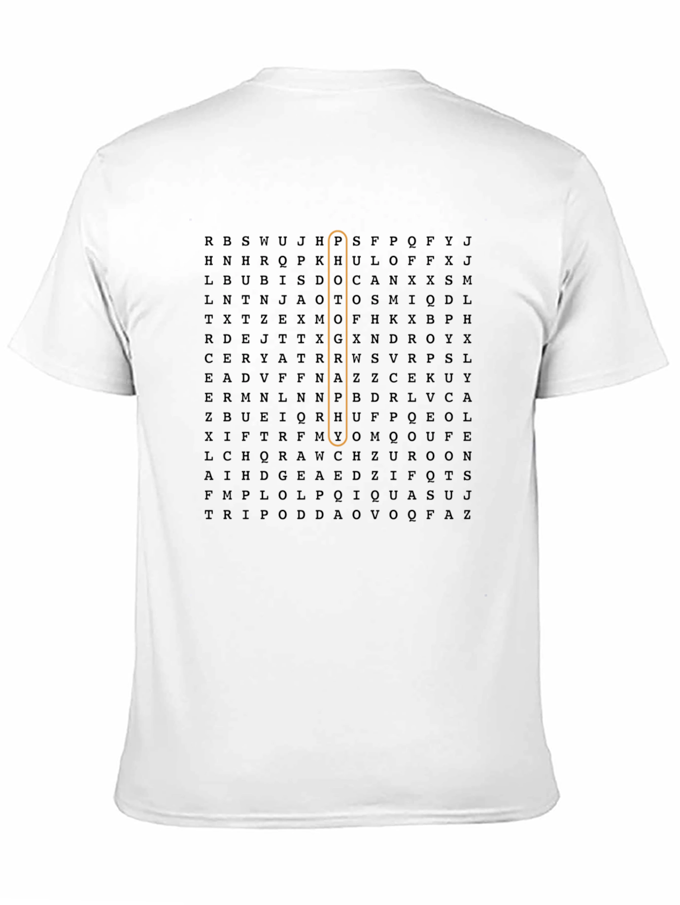 Black Word Search Graphic Tee - Hidden Message T-Shirt view 11