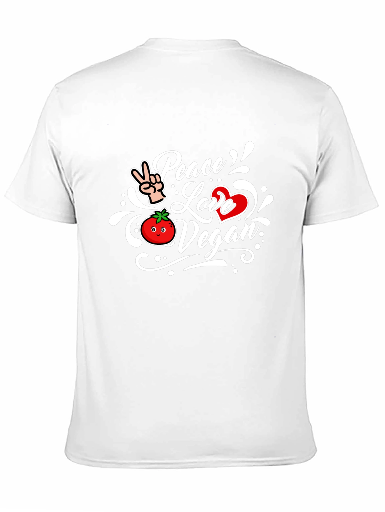 Black Peace Love Vegan Black T-Shirt view 11