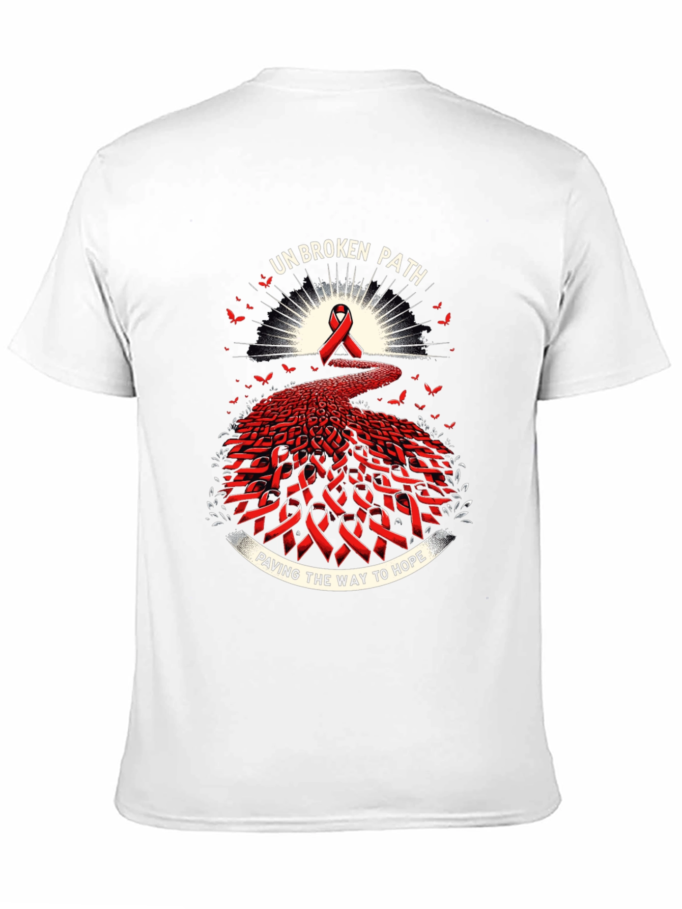Black Unbroken Path Awareness T-Shirt view 11