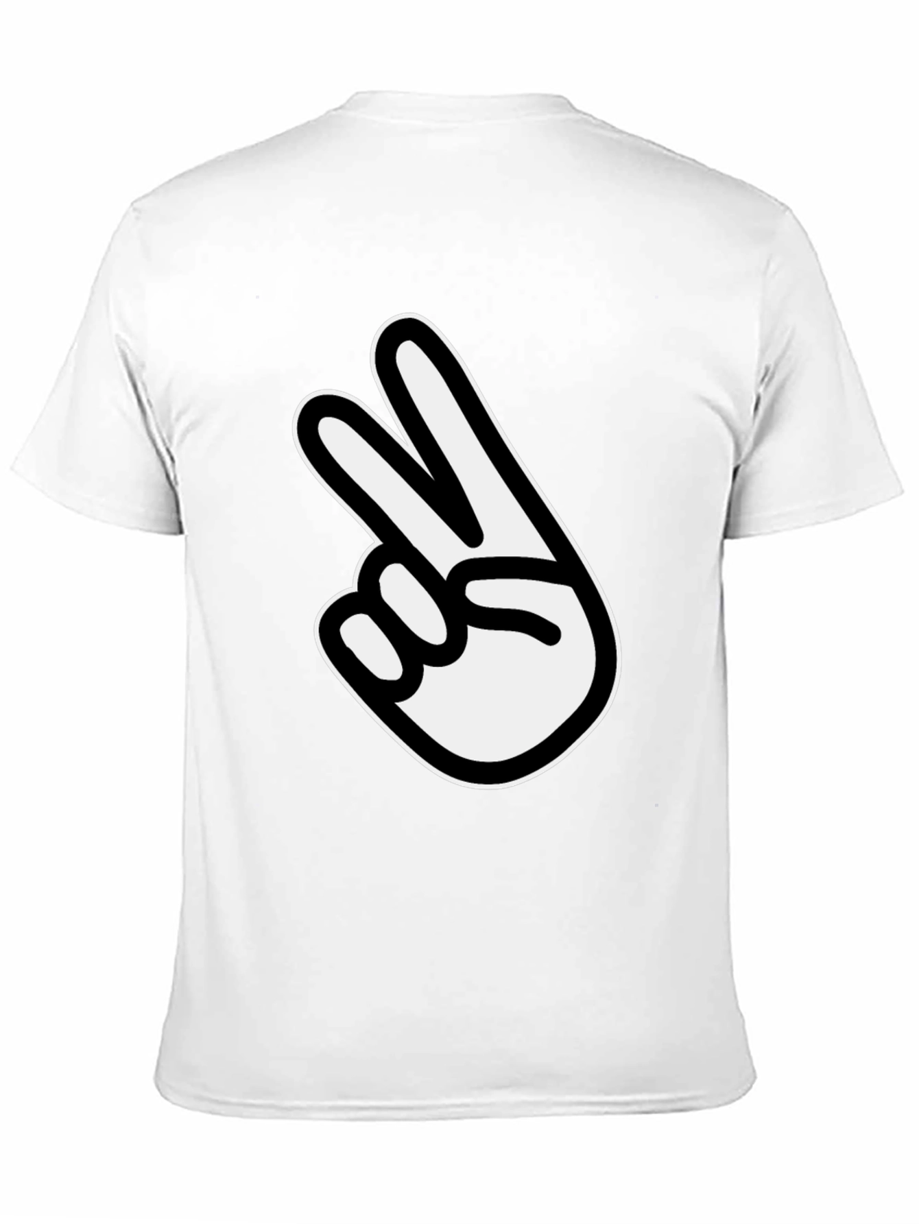 Black Peace Sign Graphic Tee - Classic Black Comfort view 11