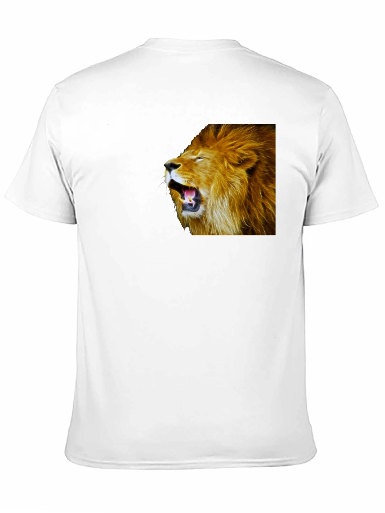 Black Roaring Lion Graphic Black T-Shirt view 11