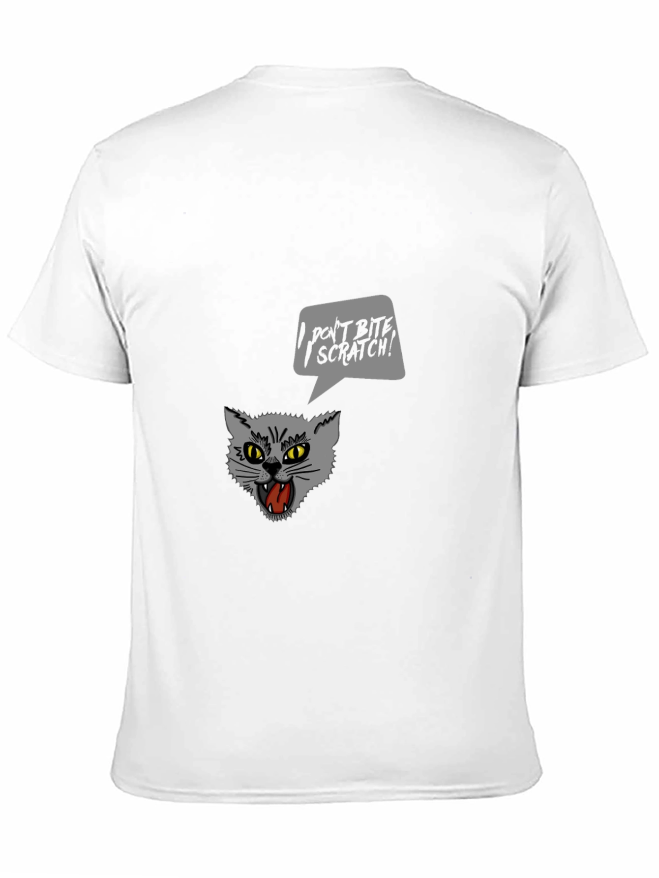 Black Cat-itude T-Shirt: "I Don't Bite, I Scratch!" view 11