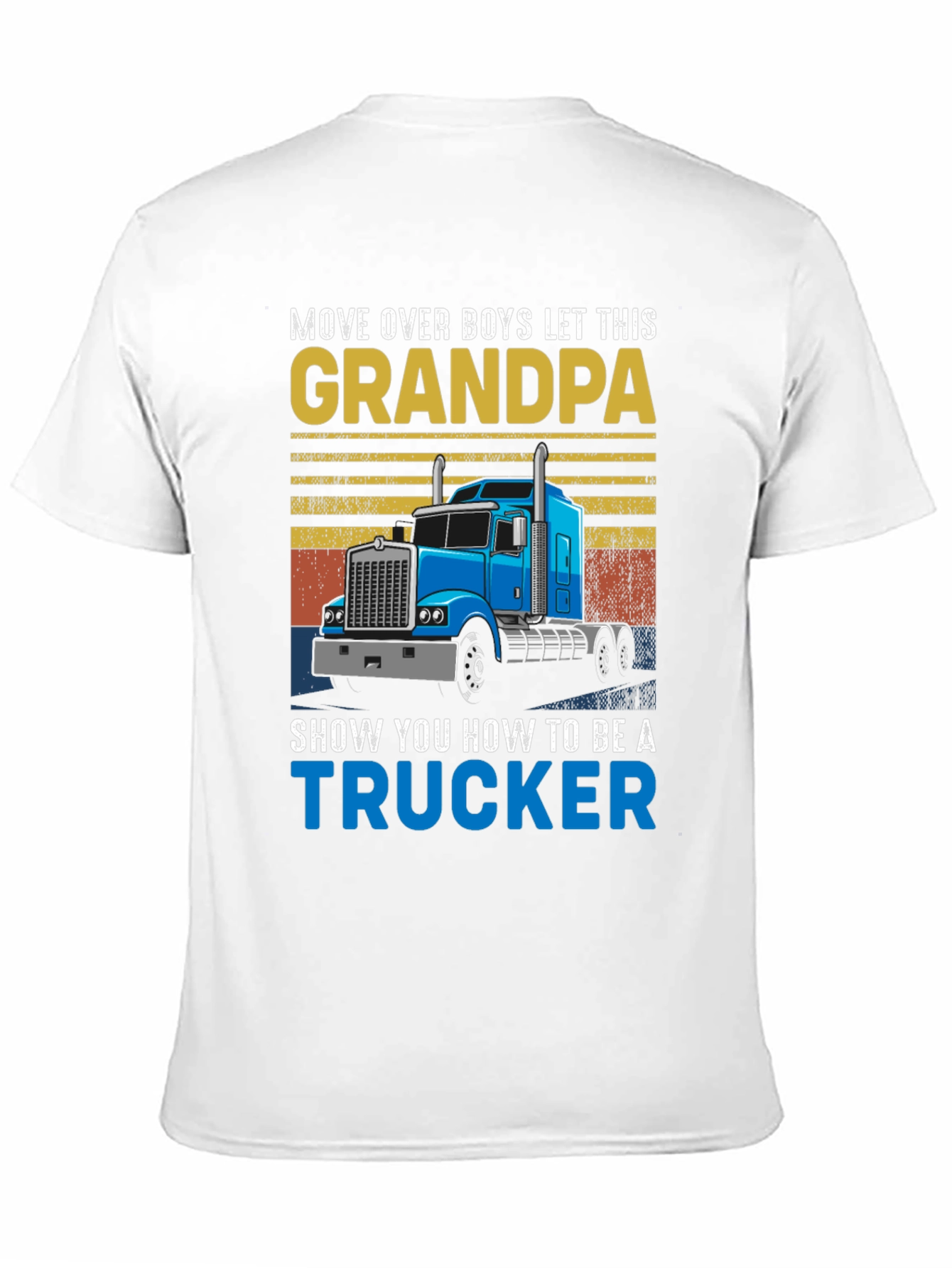 Black Grandpa Trucker T-Shirt: Move Over Boys! view 11